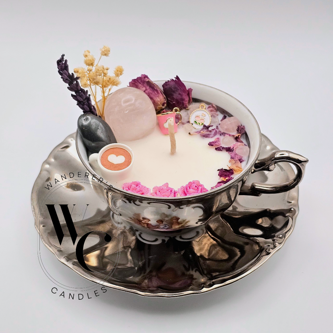 Silver Promise - Tea Cup Candle